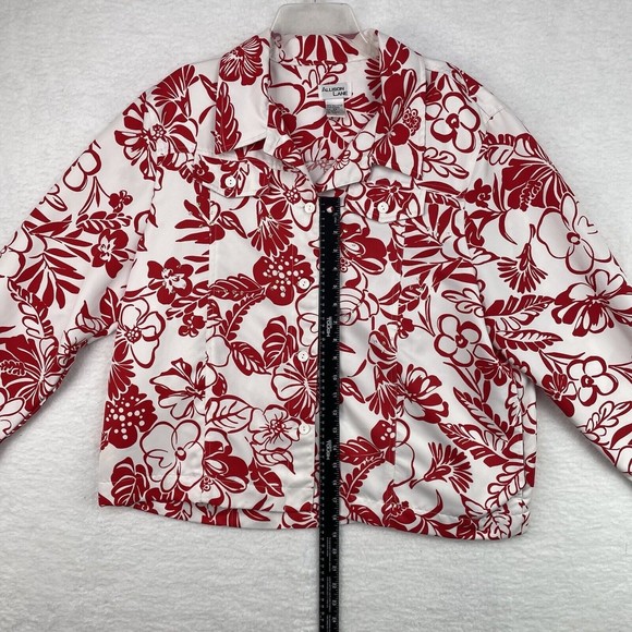 Allison Lane Women's Size "2X" Hawaiian Floral Long Sleeve Shirt - Picture 9 of 10